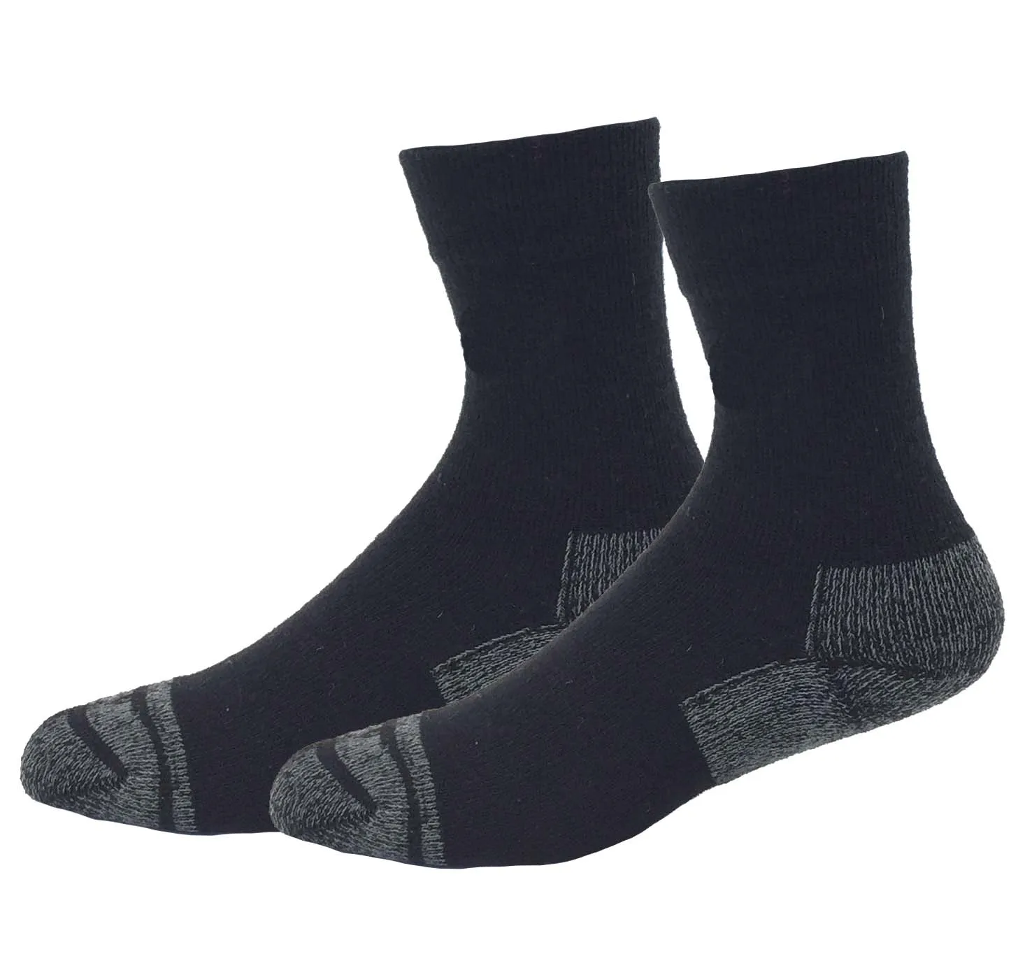Merino Wool Ribbed Tube Cuffs And Reinforced Heels Bamboo Hiking Socks