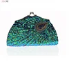 Fashion Unique Sequined Peacock Purse Chain Package Evening Bag Ciutch Purse