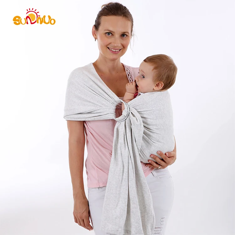 Soft Breathable Natural Cotton Baby Sling Wrap Carrier Soft Comfortable Baby Swaddle Wrap