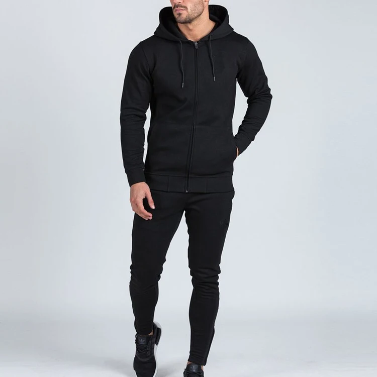 mens all black tracksuit