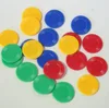 colored plastic and clay custom tokens for board game