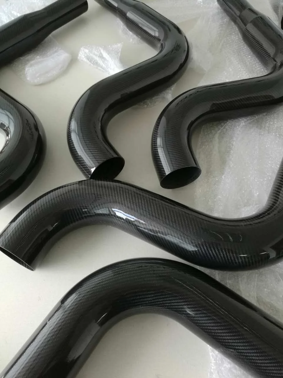 Customized Special Shape 100 Carbon Fiber Bent Tube Pipe 150mm With Twill Glossy Surface Finish