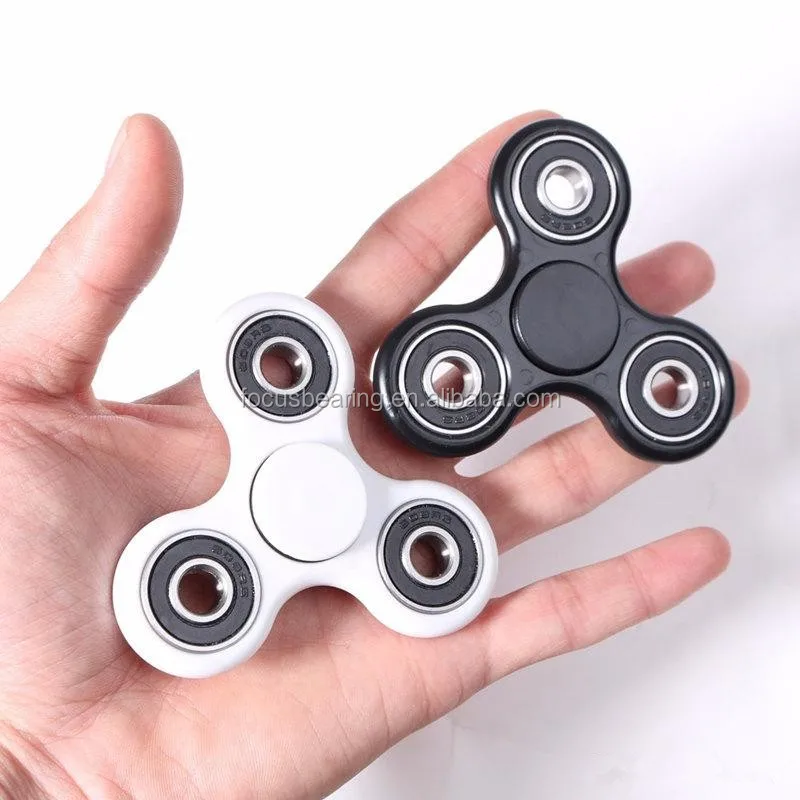 Tri Fidget Hand Spinner Metal Ceramic Bearing Desk Focus EDC Finger Gyro Blue