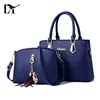 Wholesale Popular 2 pcs In One Hand Bag Royal Blue PU Ladies Pars Hand Set Bag