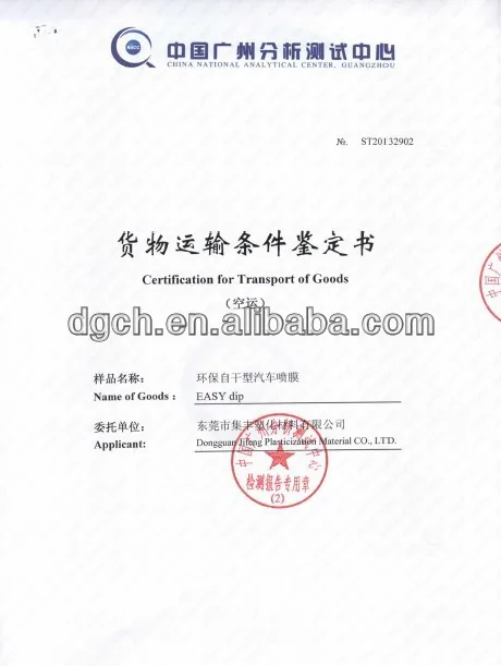 certification for transport