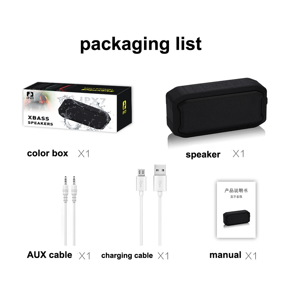 China factory IPX7portable waterproof wireless speaker outdoor subwoofer speaker - ANKUX.COM