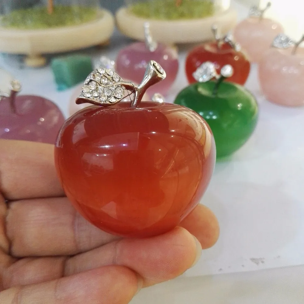 Integrity Sell A Lot Of Beautiful Rose Quartz Crystal Apple Ornaments A