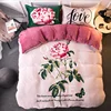 Hot 4Pcs 3D Brushed Printed Duvet / Quilt Cover Bedding Set Queen Size Duvet Cover