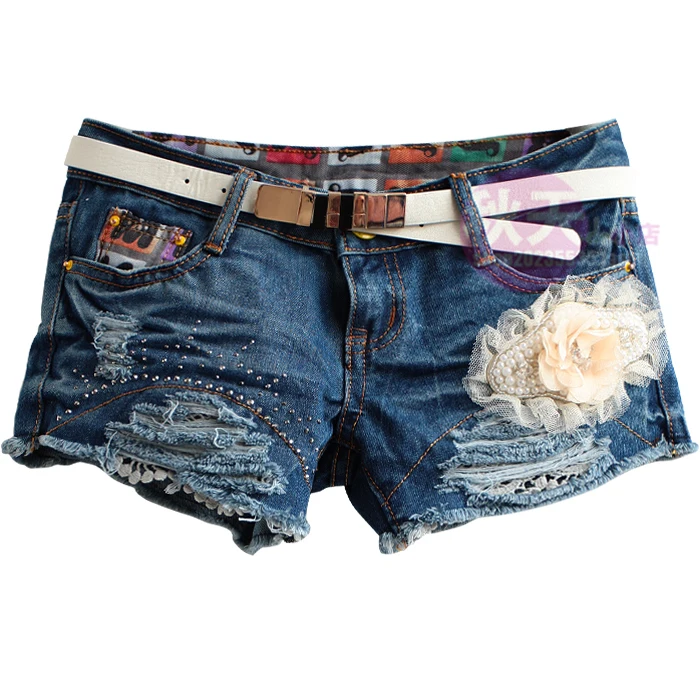 plus size jean shorts with lace