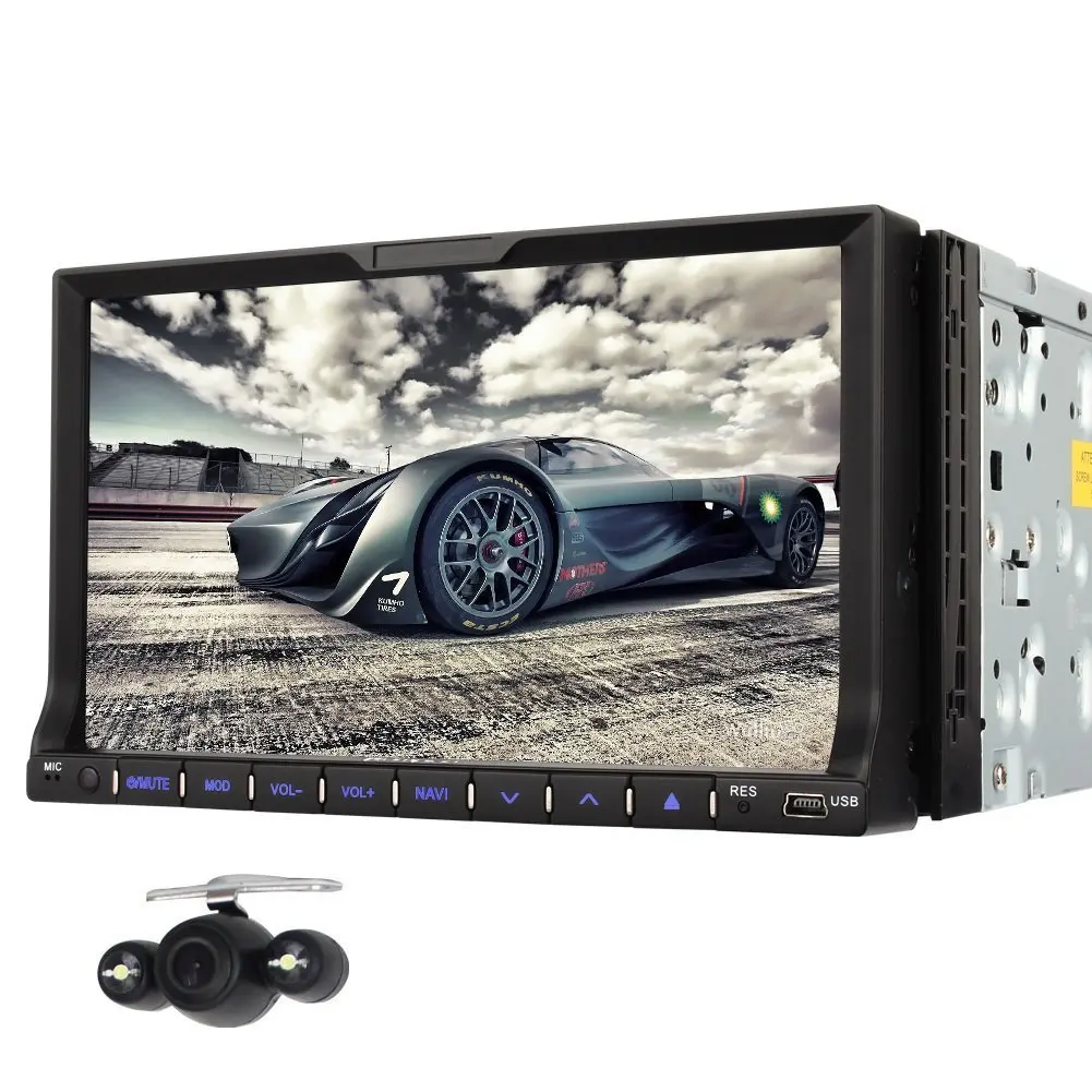Generic 7 Inch Single Din Car GPS Navigation Headunit CD Player Receiver with Wireless Rear Camera