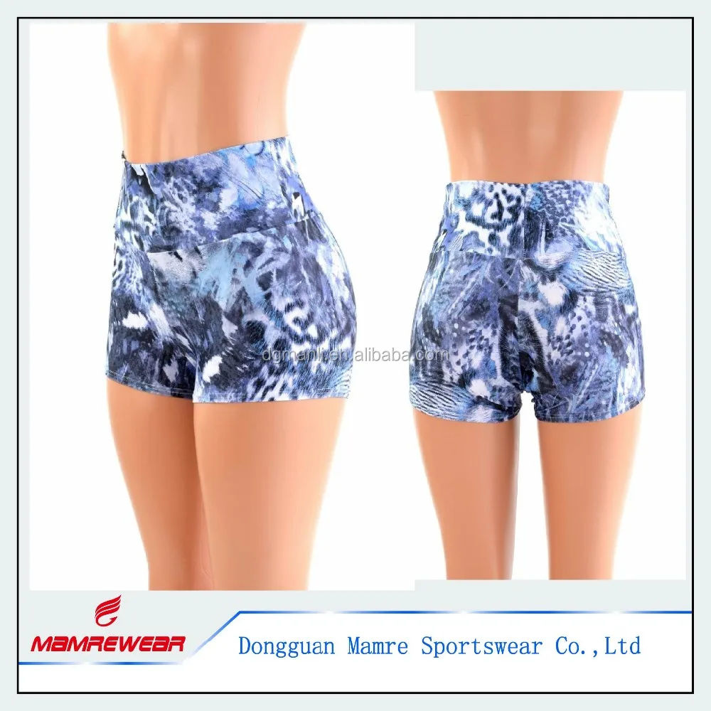 Women's Sublimation Printed Booty Shorts Fashion Design,Gym Booty