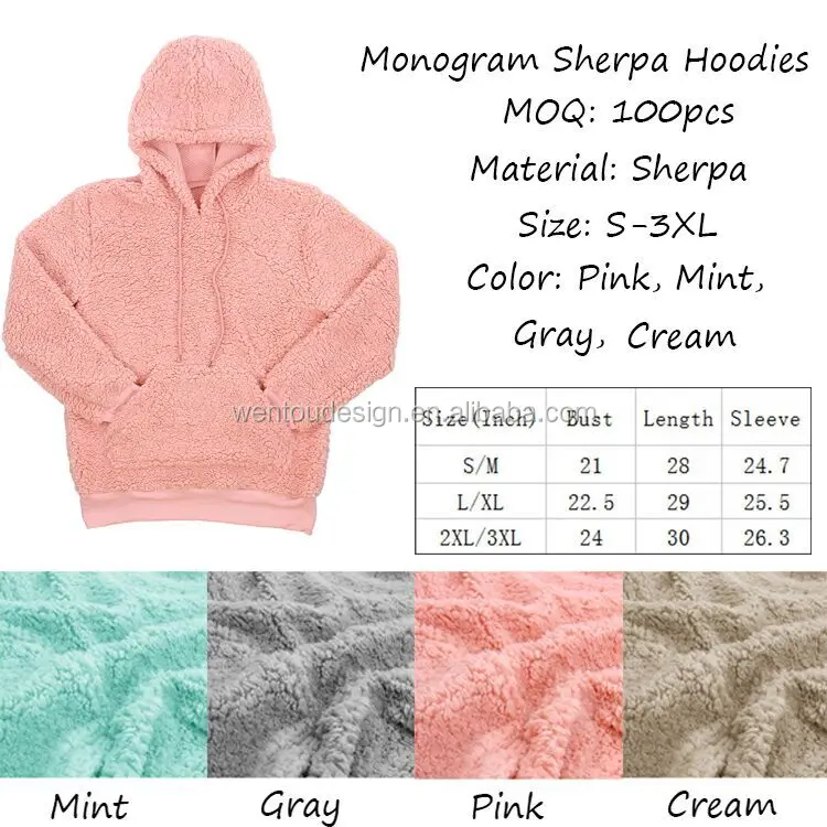sherpa pullover monogram