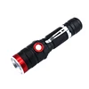 Mini USB Rechargeable Internal Battery High Power Zoomable XML T6 Torch Light With 3 Modes Pocket Flashlight With Clip
