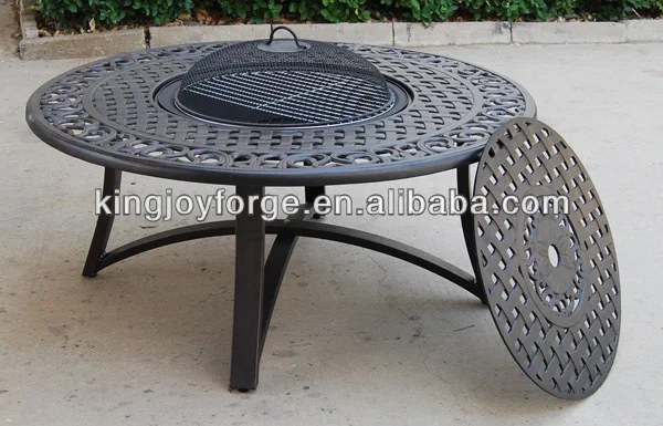 Hot Sale Garden Die Cast Aluminum Fire Pit Table Sets With Chairs