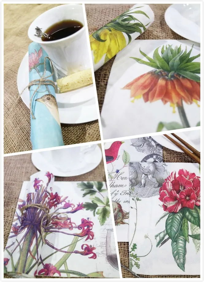 Partyware 2ply Or 3ply Christmas Printed Decorative Paper Dinner Napkin