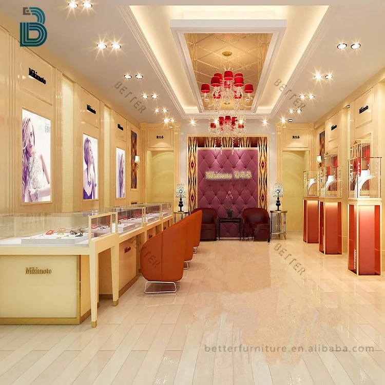 Luxury Gold Shop Furniture Design Mdf / Gold Store Fixtures Buy Gold