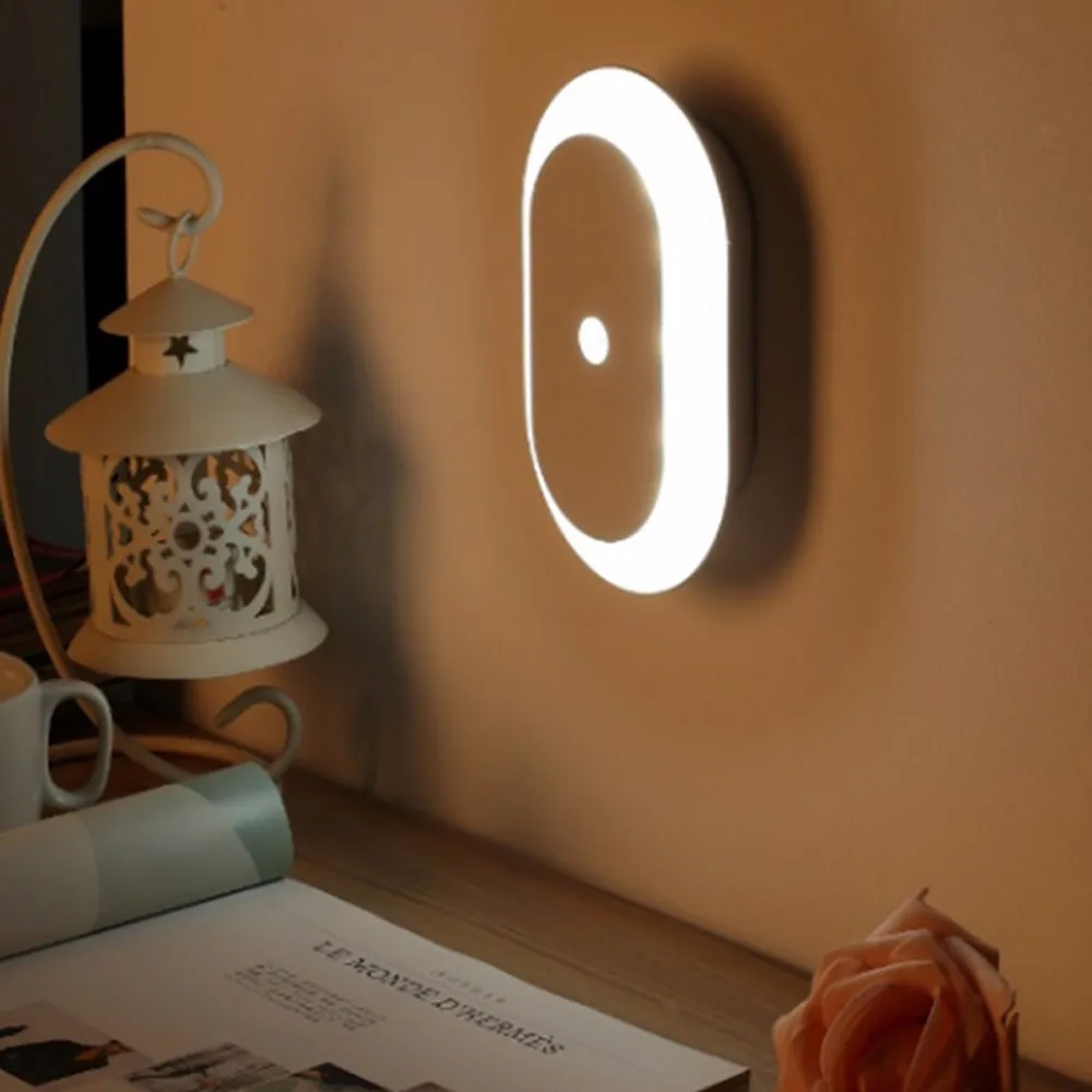 Automatic Small Battery Operated Led Night Light With Pir Motion Sensor