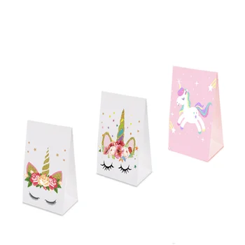 Unicorn Pattern Gift Stocking Paper Bags Party Favor Bag Gift Stocking Paper Bags Party Favor