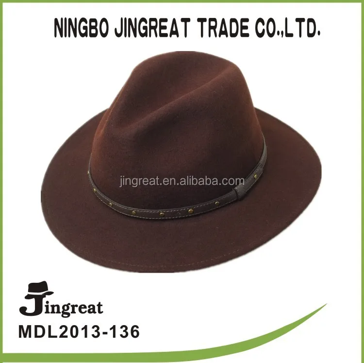 100 Wool Felt Pillbox Hat Men Trilby Wool Felt Waterproof Hat Felt Hat