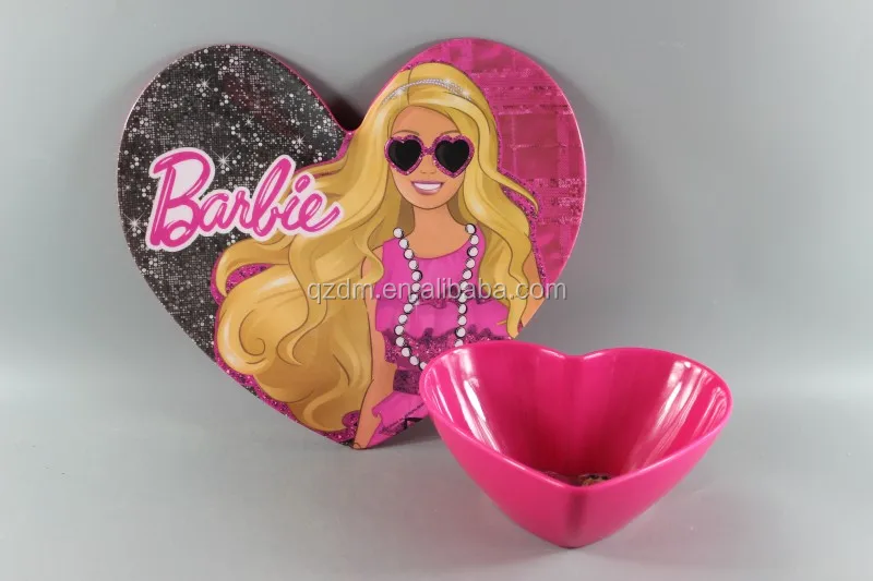 100% Melamine loving heart Plate and bowl set for kid's