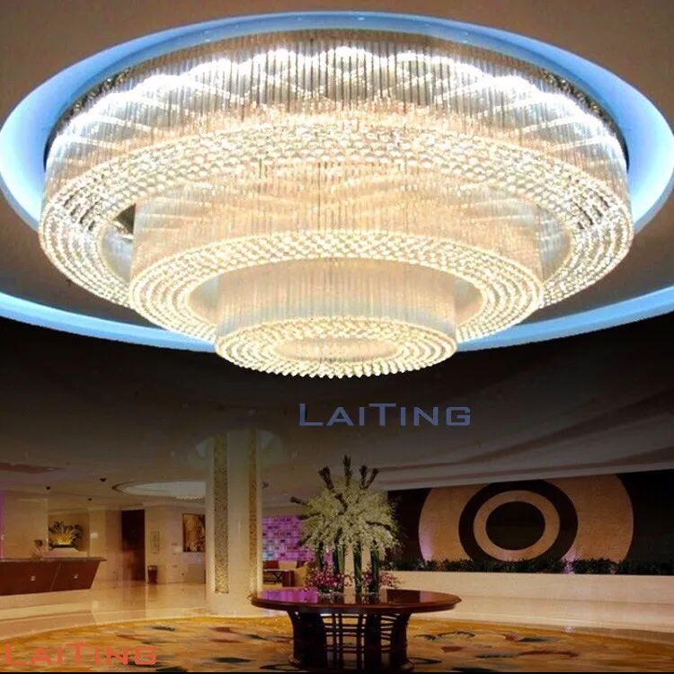 Hotel big luxury banquet hall ceiling chandelier light