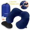 Portable Head and Neck Support Pillows in Flight, Small U Shape Headrest Cushion for Best Rest & Sleep While Traveling
