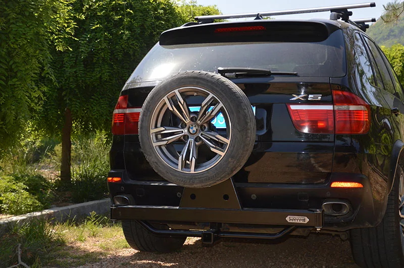 universal hitch mounted spare tire carrier