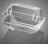 PET plastic disposable hinged container clamshell food container sushi tray