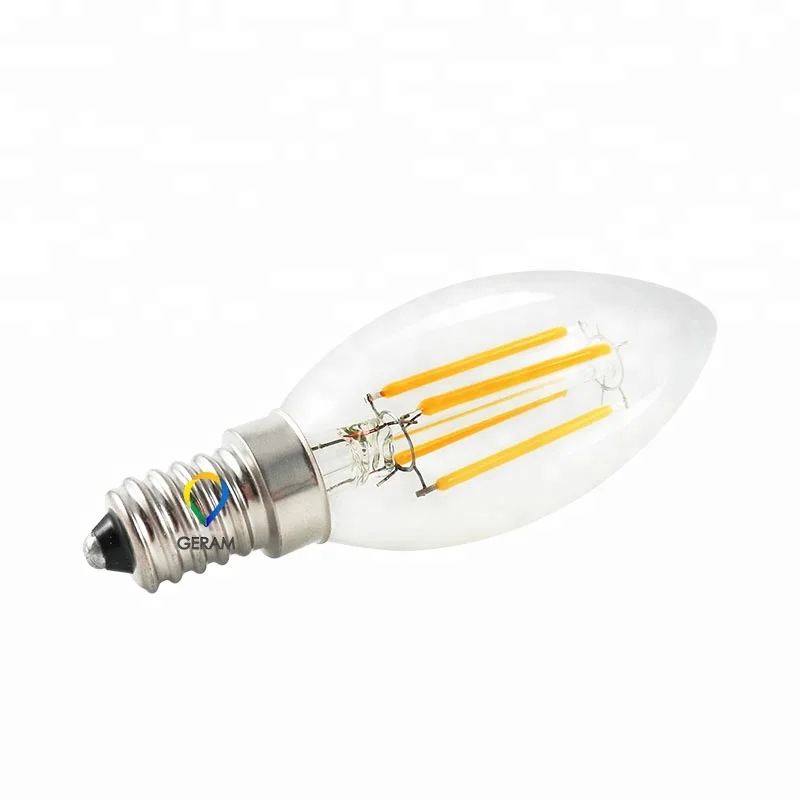 Vintage edison e12 e14 e27 2w 4w 6w dimmable led filament bulb