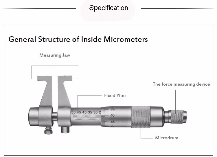 530mm 0.01mm For Industry Measuring Tools Inside Micrometer Buy Inside Micrometer,Internal