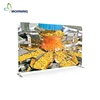 straight line food industry use pop up aluminum frame full color tension fabric display for trade show