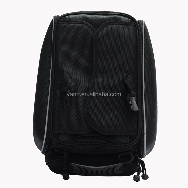 Waterproof combo PU/PVC motorcycle tank bag saddle bag with side pockets