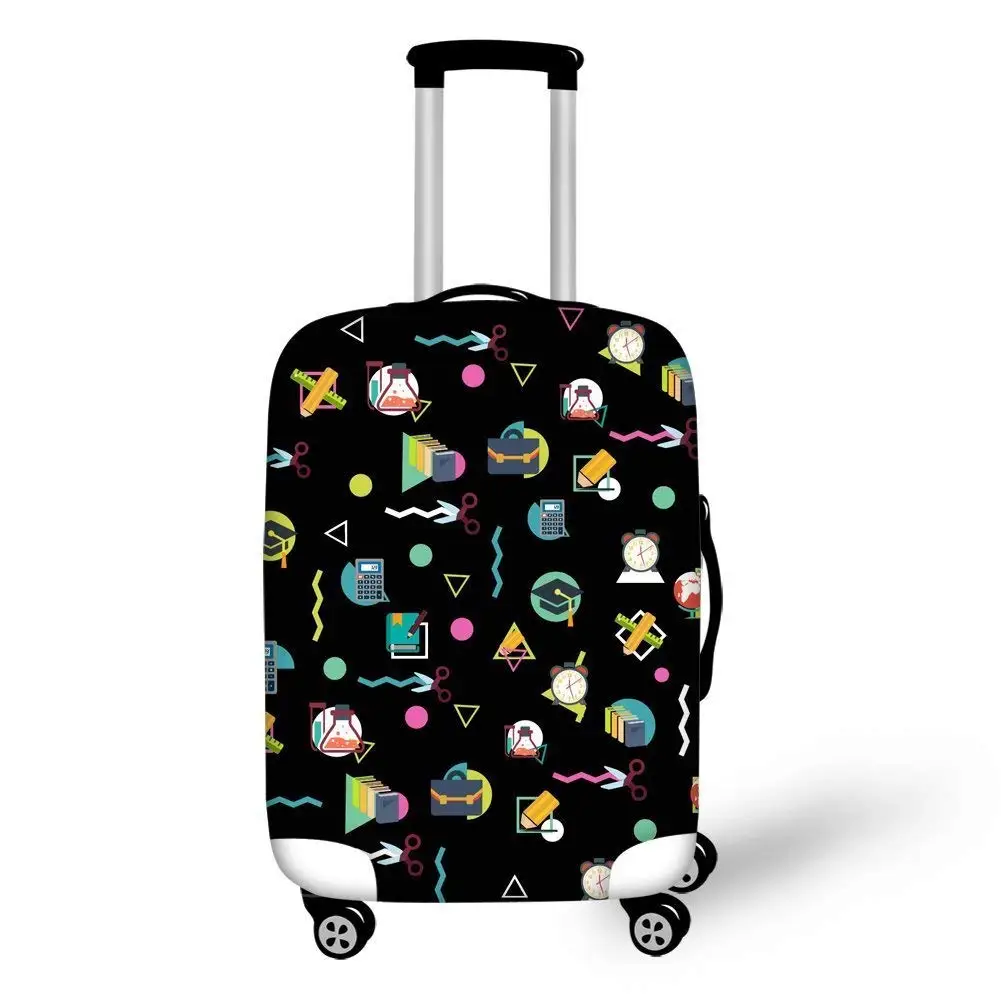FOLPPLY Sugar Skull Luggage Cover Baggage Suitcase Travel Protector Fit for 18-32 Inch