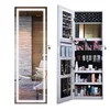 ODM Factory Lockable LED Standing Mdf Rotating Mirror Jewelry Cabinet For Jewelry
