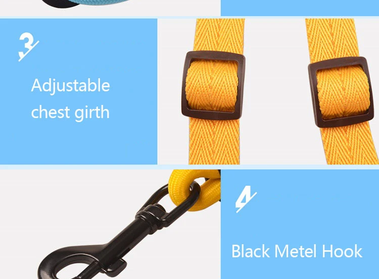 Supply cheap price metal buckle soft handle pet dog leash and harness set