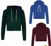 Custom OEM Printing Logo Cropped Fleece Hoodie Women in China