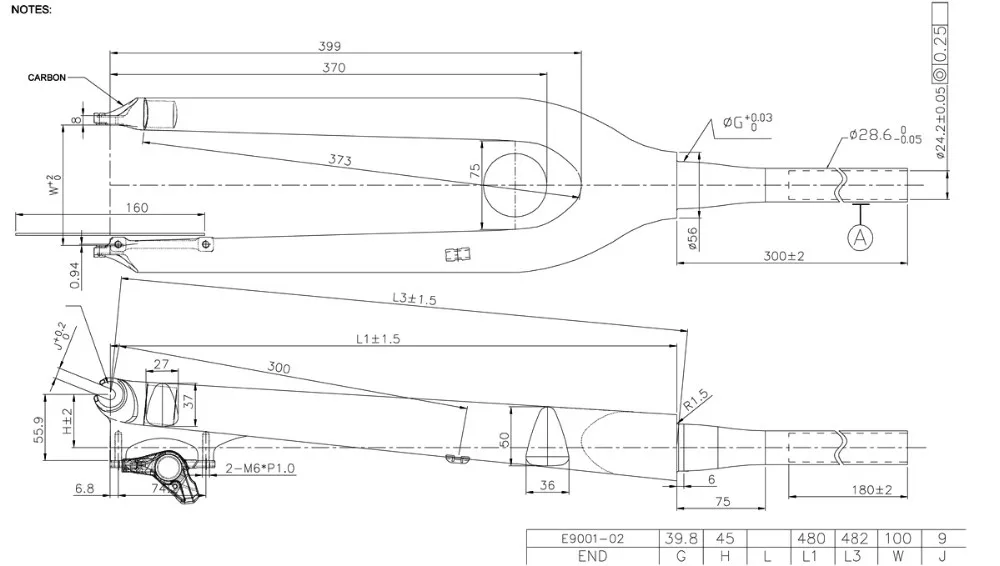 standard rigid fork