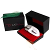 Artificial empty make false lashes packaging compact custom velvet eyelash box