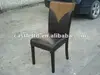 two-tone herringbone brown leather chair/parson chair (set of 2) dining chair