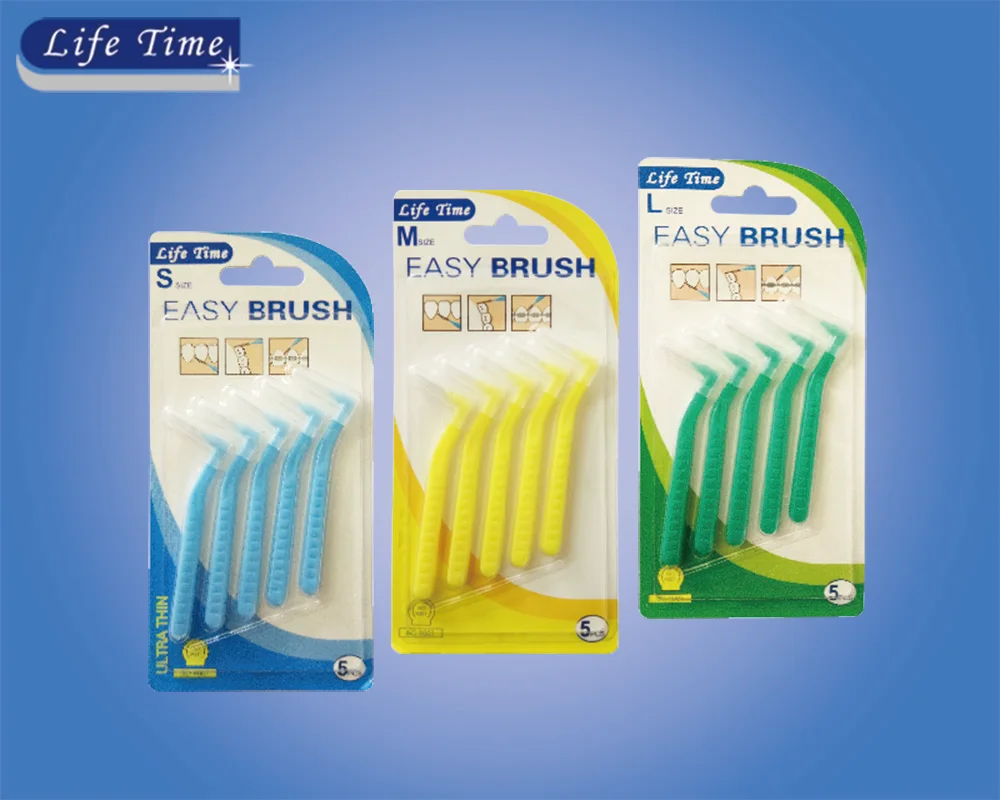 Oral Care Long Handle Fresh Color Various Size 5pcs Cheap Interdental