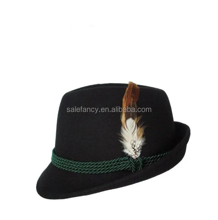 dark green felt hat