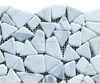 Random size crazy mix Calacatta Gold River Rocks Pebble Stone Mosaic Tile Tumbled
