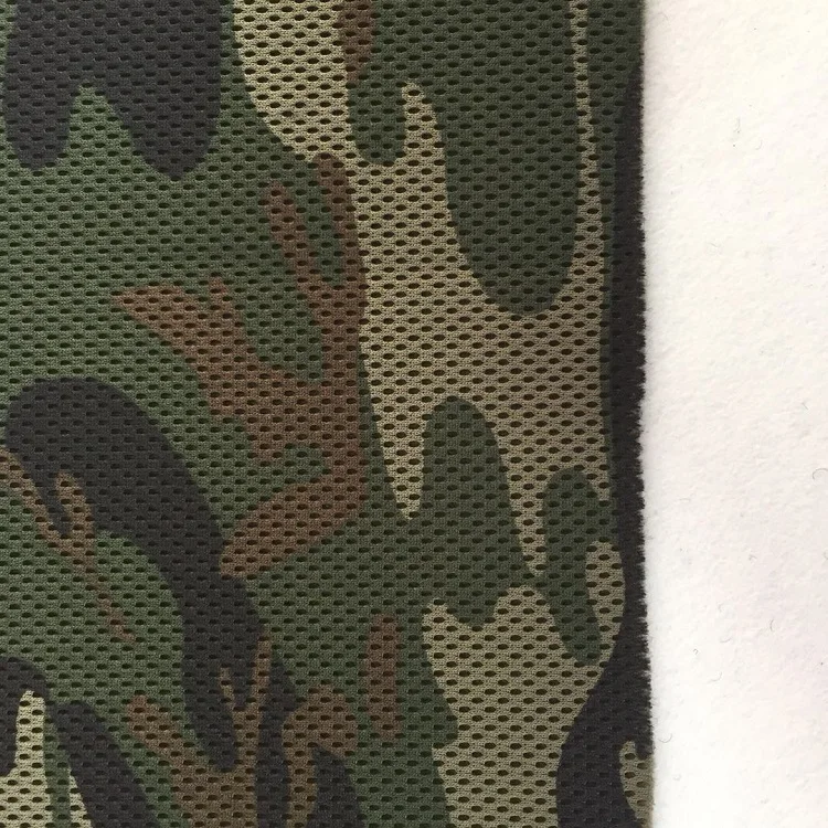 100% polyester elastic camouflage 3d spacer mesh fabric for garment