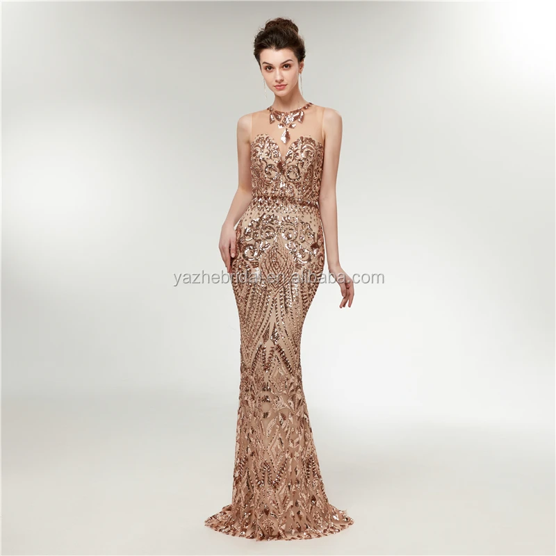 prom dresses 2019 rose gold