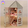 Unfinished diy wood dollhouse with activity door,dollhouse guangdong