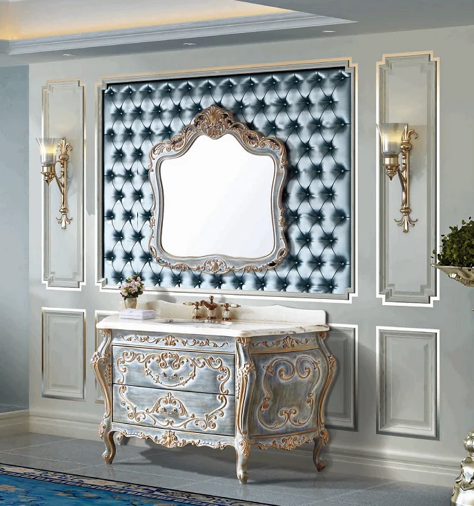 Italian Antique Classic Bathroom Bath Mirror Luxury