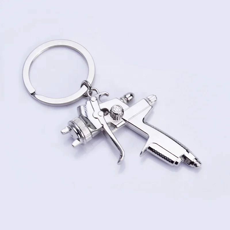 Mini Creative Water Gun Keyring Metal Car Keychains Gun Shape Keychain