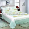 Spain light blue patchwork modern high quality 100polyester printed quilt