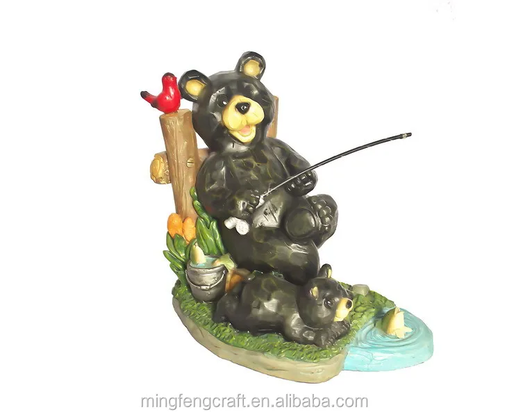 fishing bear stuffed animal