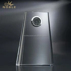 Clear Glass Blank Hight Quality Block K9 Crystal Desk Clock Craft For Wedding Gift.